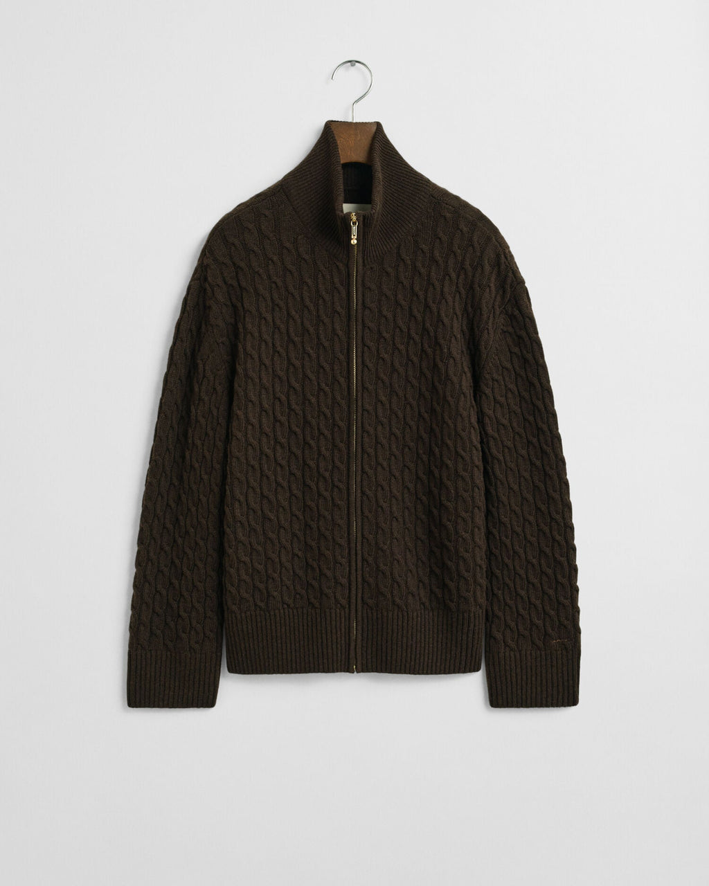 Cable Knit Zip Cardigan