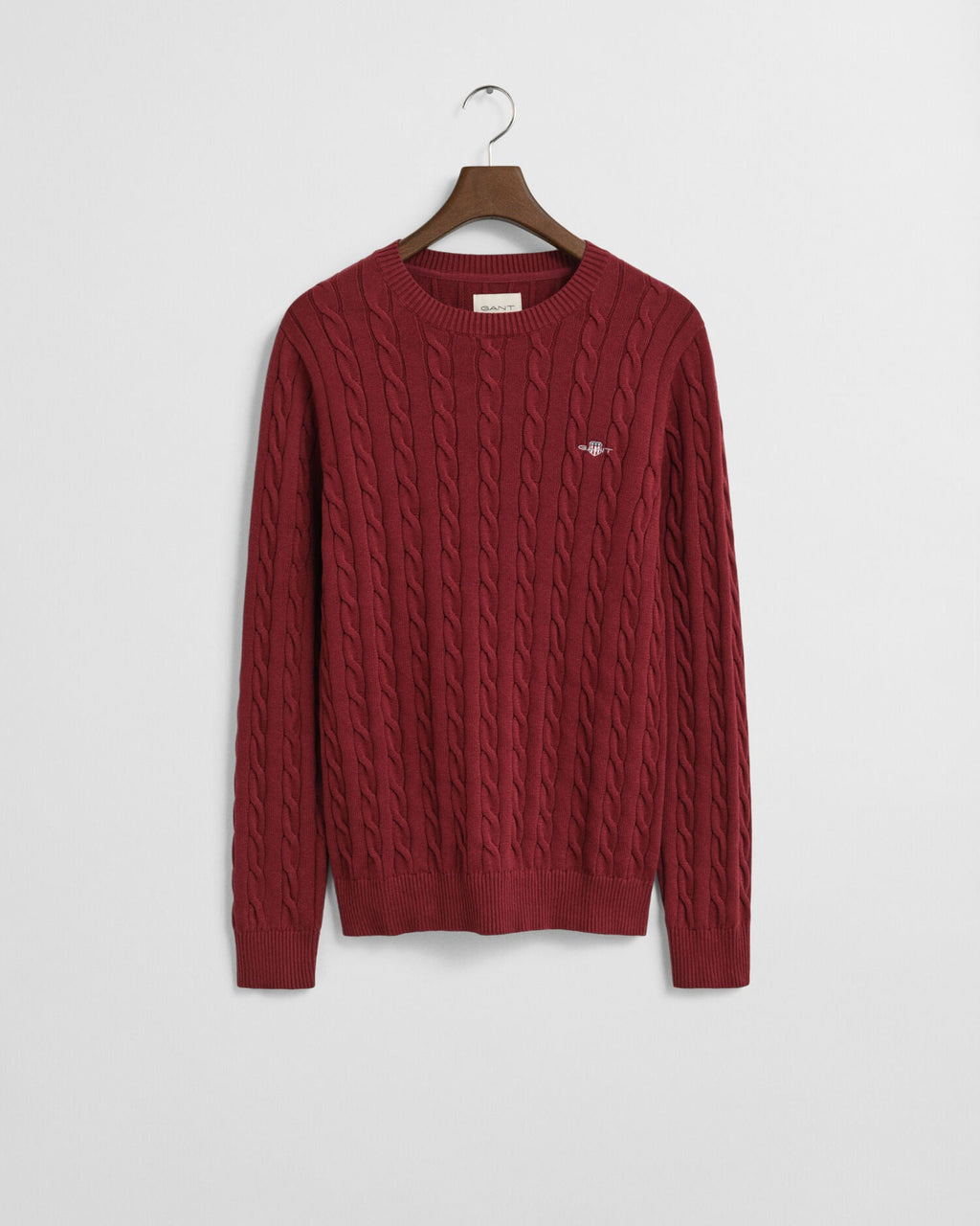 Cotton Cable Knit Crew Neck Sweater