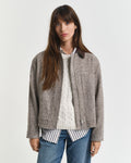 Contrast Collar Wool Jacket