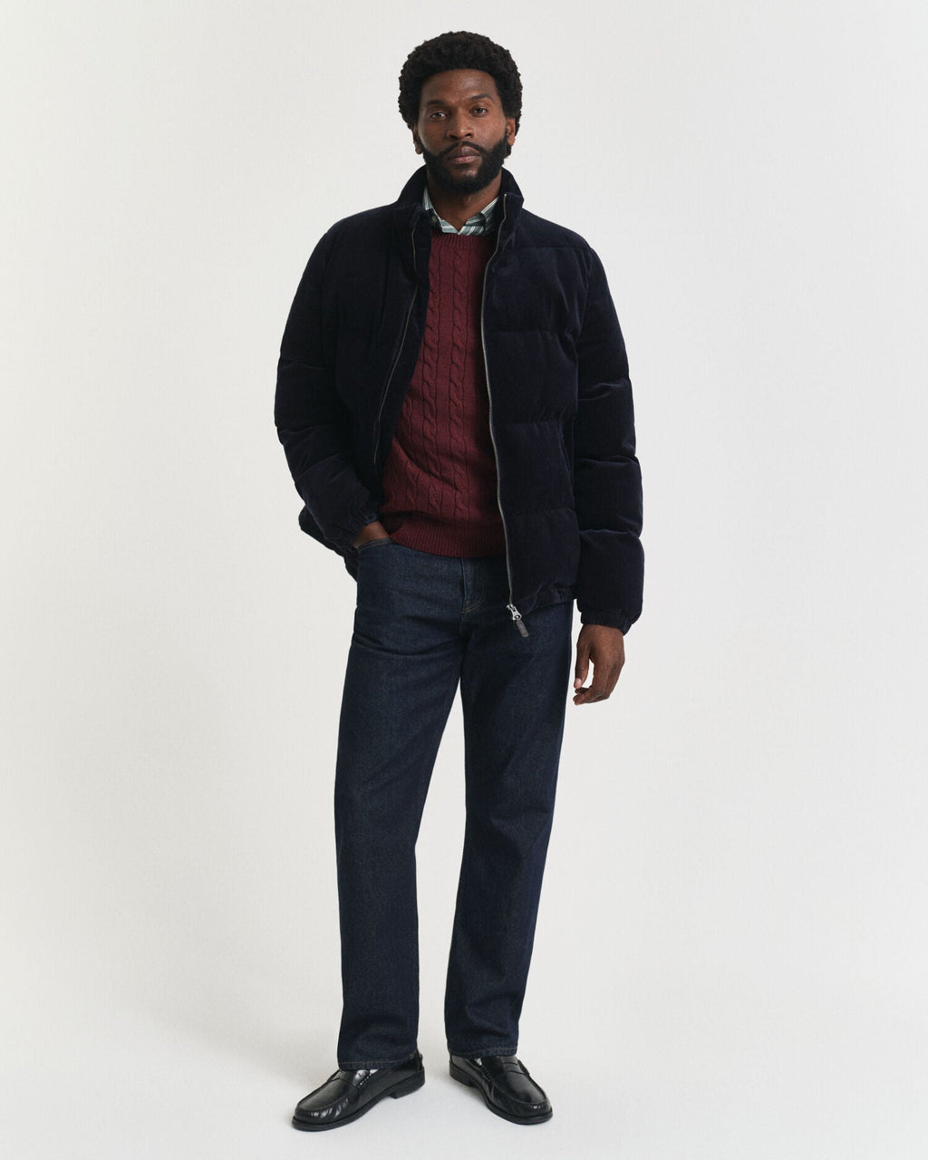 Cotton Cable Knit Crew Neck Sweater